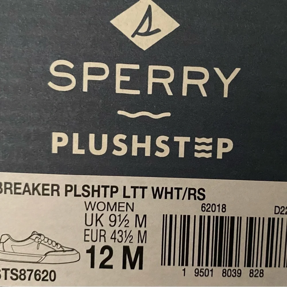 NEW woman’s Sperry Plyshstep Breaker LTT White shoe size 12m.